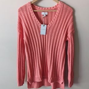 Lucky Brand | Coral V-neck Sweater